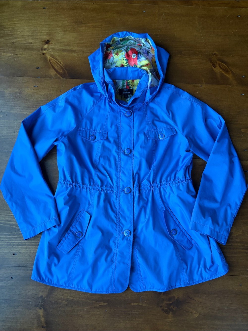 Dennis Basso Water Resistant Anorak Jacket with Hood Sz L